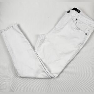 Kut From The Kloth Connie High Rise Ankle Skinny Stretch White Denim Jeans 8